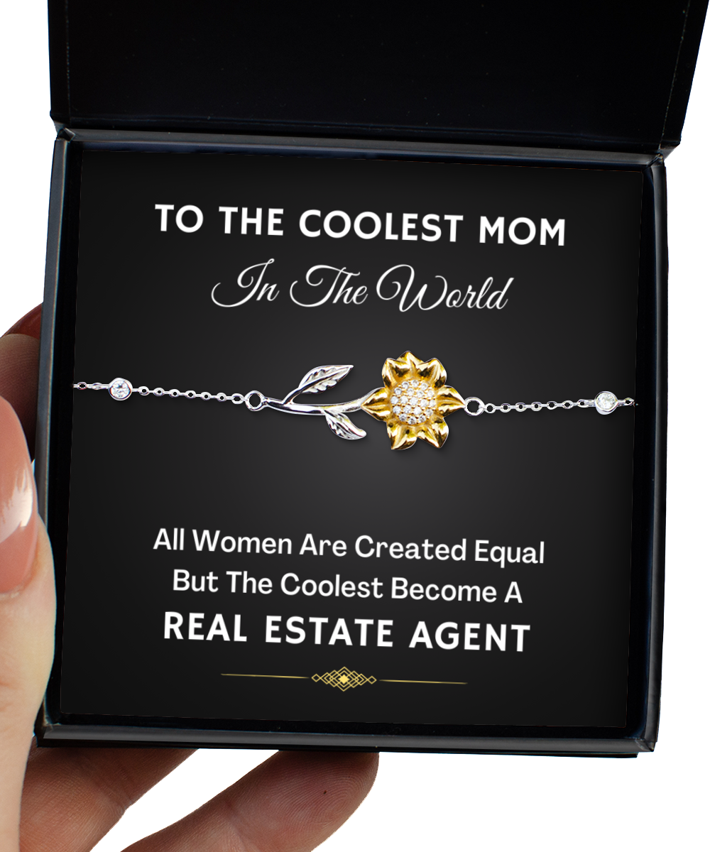 Bracelet Present For Real Estate Agent Mom - Jewelry Sunflower Bracelet Gifts