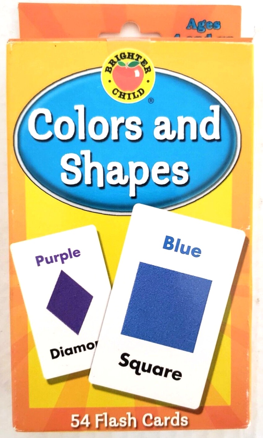 COLORS AND SHAPES FLASH CARDS by Bendon 54 Count Learning Educational ...