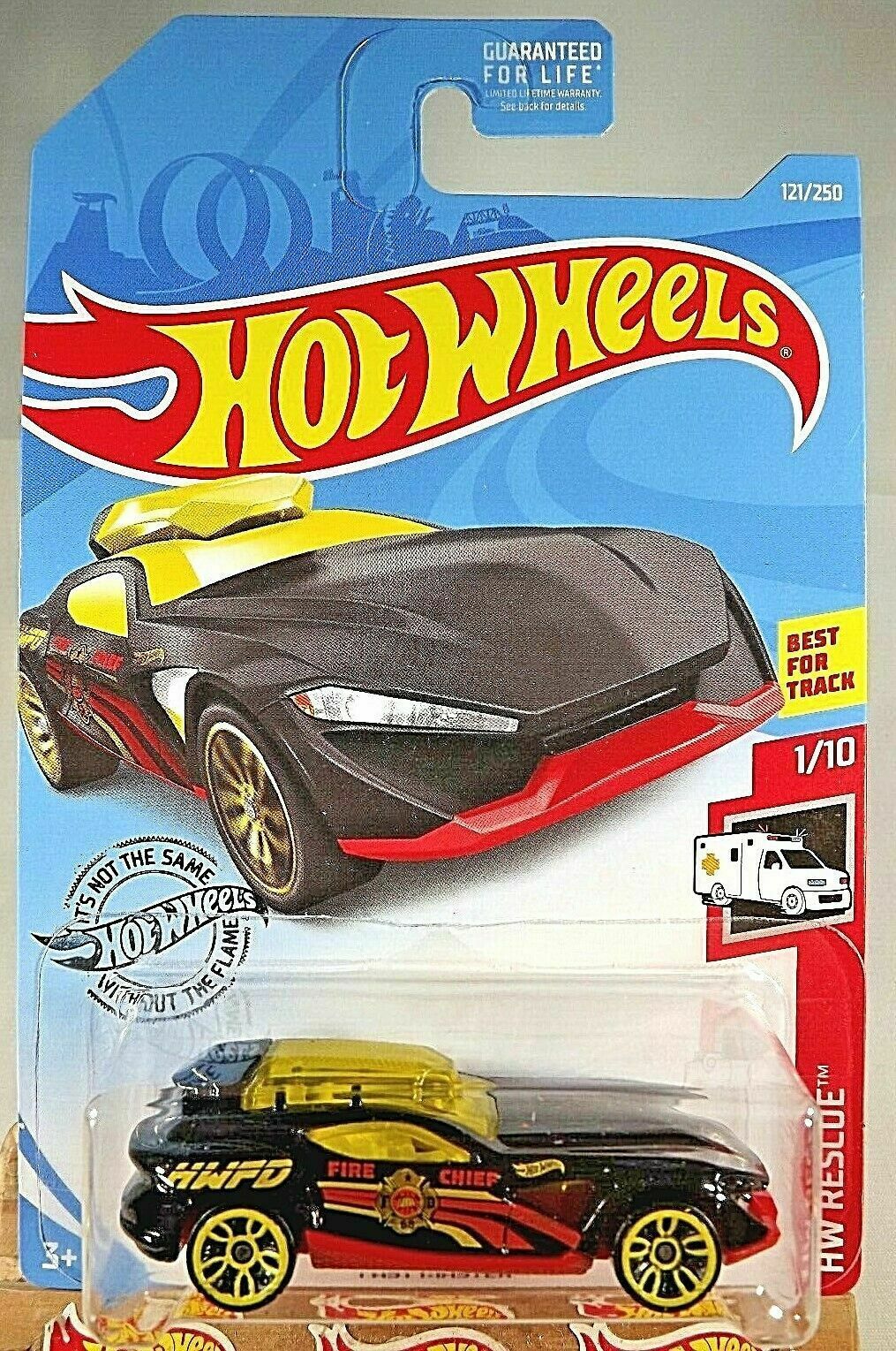 2019 Hot Wheels 121 HW Rescue 1/10 FAST MASTER Black Variation w