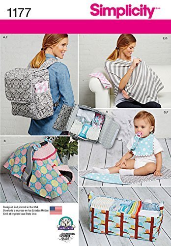 SIMPLICITY 1177 BABY SEWING PATTERN: DIAPER BACKPACK, CARRIER TENT, ORGANIZER, P
