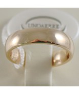 18K YELLOW GOLD WEDDING BAND UNOAERRE COMFORT RING MARRIAGE 5 MM, MADE I... - $954.78+