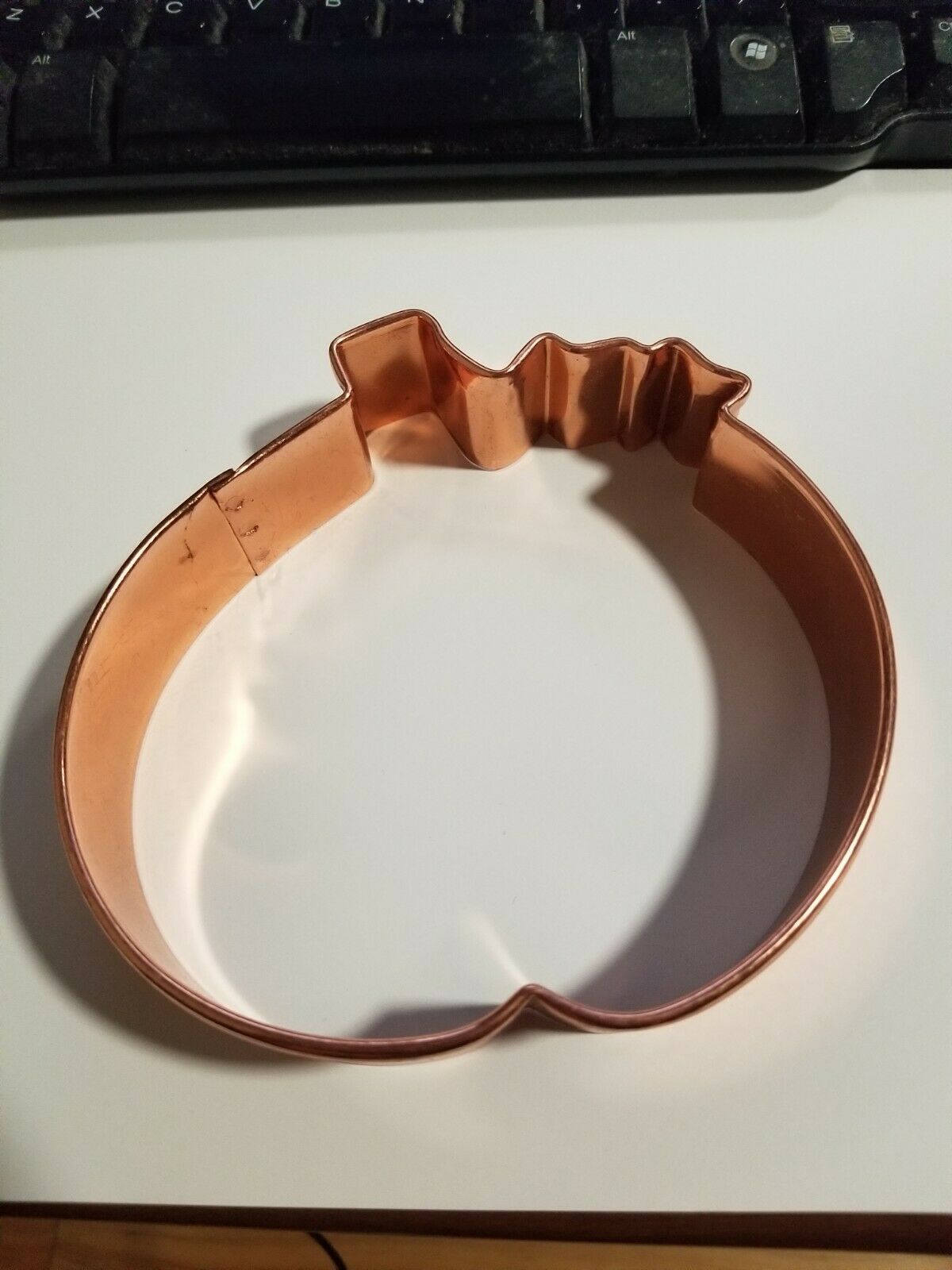 Never Used - Crate And Barrel Copper Cookie Cutter - Apple 5" - $2.96