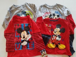 Disney Mickey Mouse VariousToddler Boys Longsleeve T-Shirt Size 2T 3T 4T NWT Red - $9.74