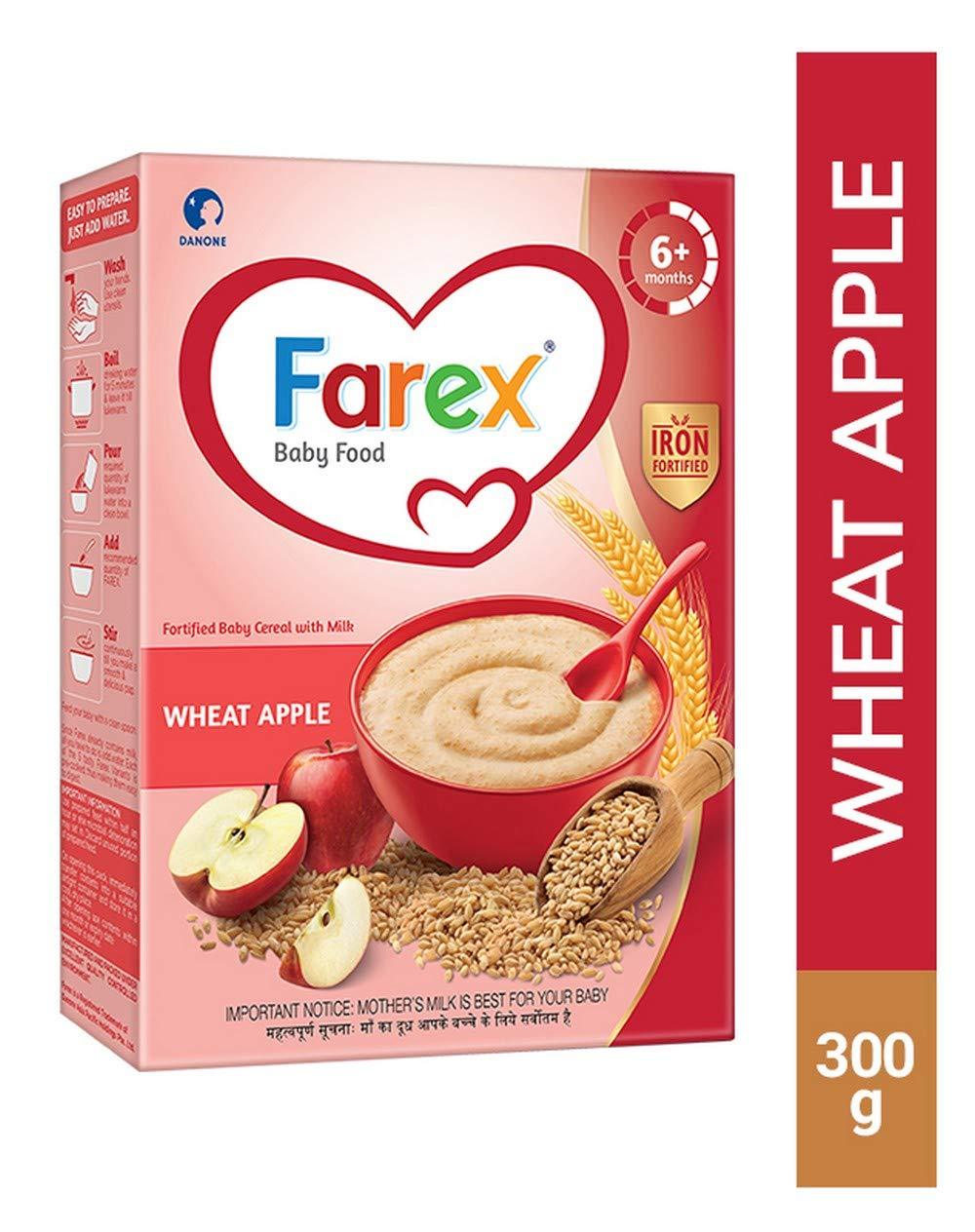 Farex Baby Food Fortified Baby Cereal With Milk Wheat Apple 6 Months Iron F Food