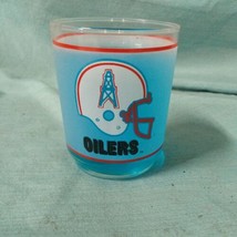 RARE Houston Oilers NFL Mobil Oil  Drinking or Rocks Glass Vintage Football 12oz - $16.00