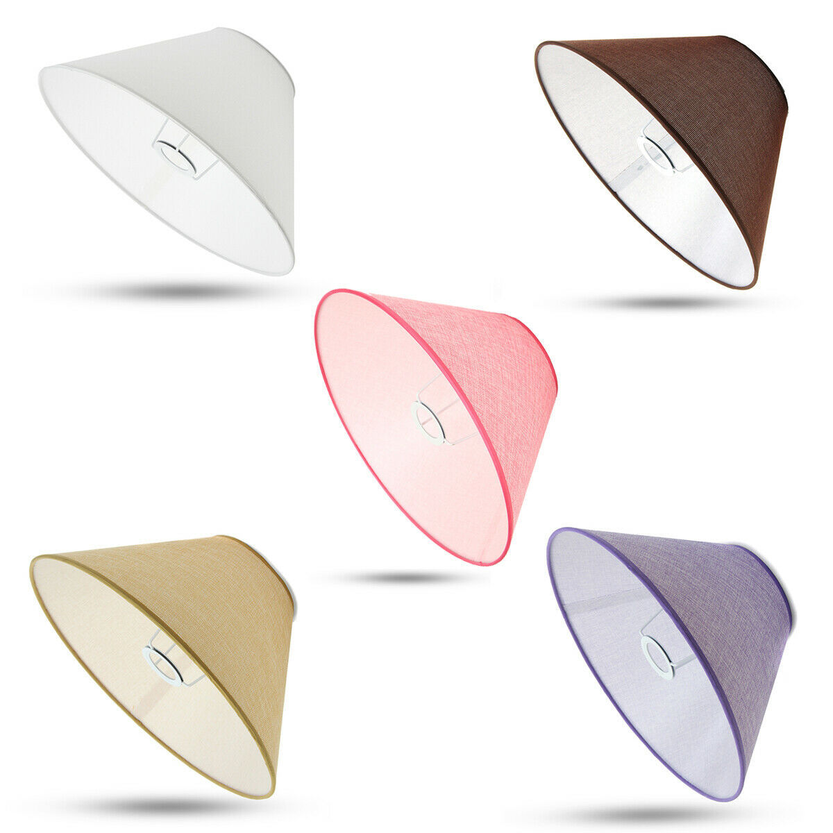 Ceiling Lamp Shade Cotton Textured Fabric PVC Linen Room Table