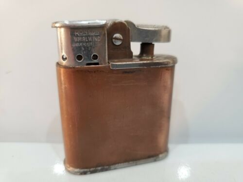 RARE! WWII VINTAGE WORKING BLACK RONSON WHIRLWIND MILITARY LIGHTER ...