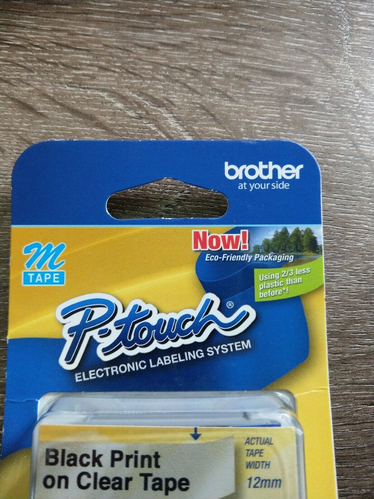 Brother PTouch® M Series Tape Cartridge for PTouch Labelers, Black on