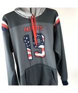 New England Patriots NFL Prydegrear popover Hoodie Gray Sz M USA 19 - $15.79