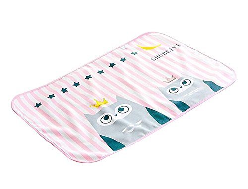 (Pink Owl) Urine Pad Baby Diaper Pad Mattress Pad Sheet Protector for Baby