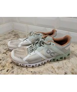 On Cloud Cloud Tec Helion Womens Sz 9.5 White Green Running Training Shoes - $45.82