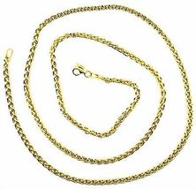 9K YELLOW GOLD CHAIN SPIGA EAR ROPE LINKS 2.5 MM THICKNESS, 20 INCHES, 50 CM  image 4