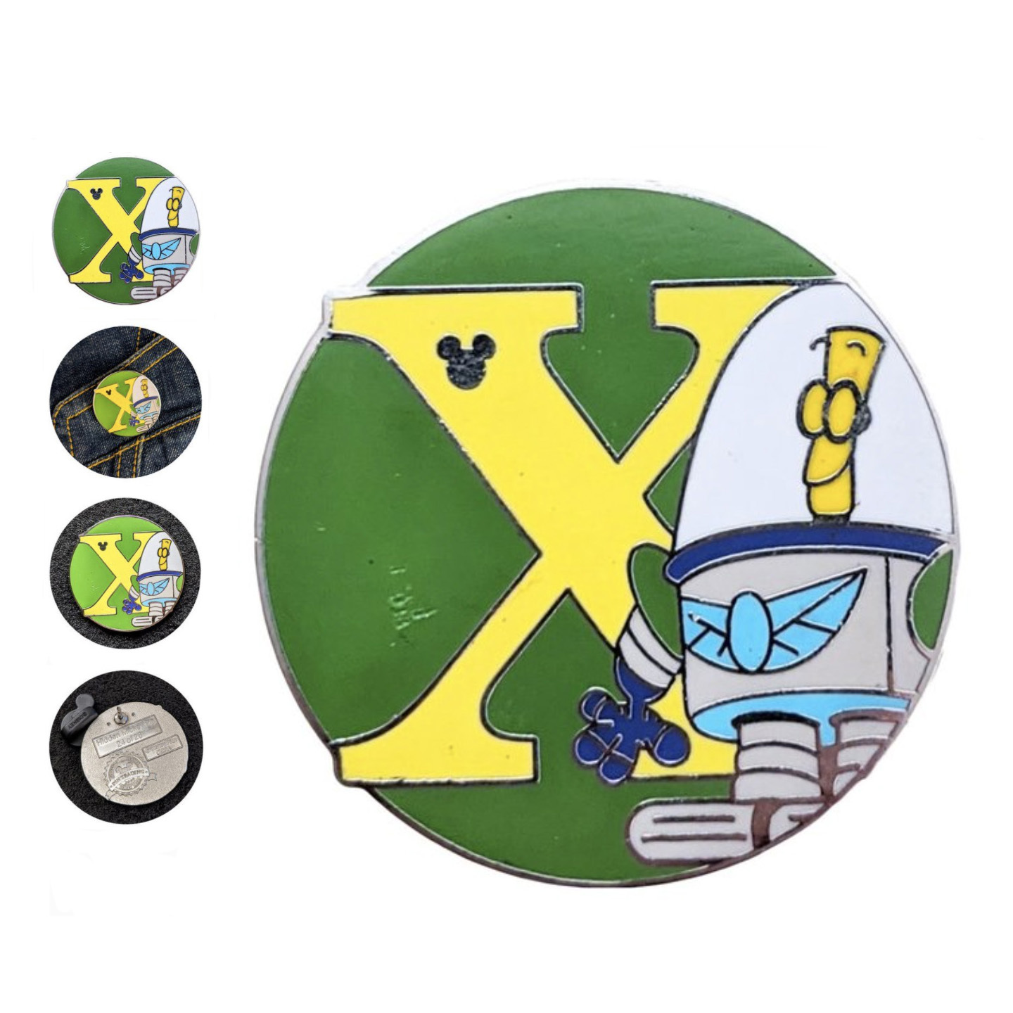 Toy Story Disney Lapel Pin XR "X" Monogram Letter Toy Story