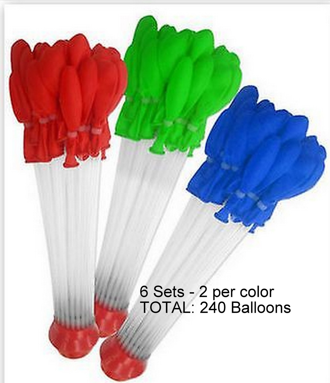 Primary image for Water Balloon Easy Filling 2 PACKS Lot Color Party Pool Favors Red FREE SHIPPING