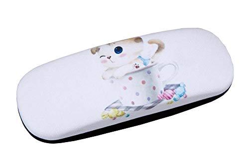 PU Leather Hard Shell Eyeglasses Cases Protective Case for Glasses Cute Cat - 09