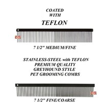 Professional STAINLESS STEEL&amp;TEFLON PREMIUM GREYHOUND Style COMB Pet Gro... - $17.99+
