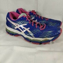 Asics Womens Gel Nimbus 17 T557N size 10 Blue Running Shoes Sneakers - $28.71
