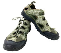 Lands End Women’s Size 11 Green Floral Closed Toe Trail Hiking Water Shoe Sandal - $24.99