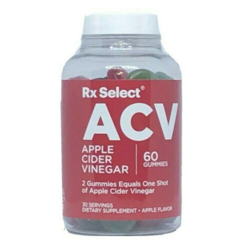RX Select ACV Apple Cider Vinegar 60 Gummies Dietary Supplement Exp 03/2023