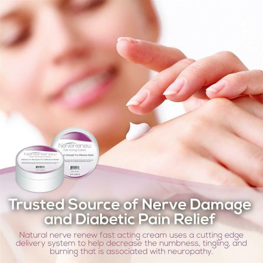 AllNatural Nerve Renew Fast Acting Cream Absorbs Fast Safe for
