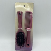 Conair 2 Piece &quot;Cushion Hair Brush &amp; Comb Set&quot; Detangle and Style Bristl... - $10.88