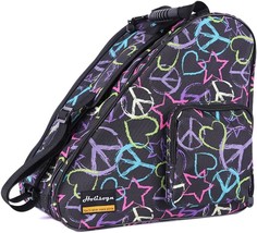 Holisogn Ice, Figure, Inline and Roller Skate Bags,, Peace &amp; Love Black ... - $43.92