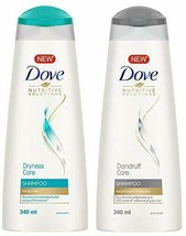 Dove Dryness Care Shampoo - 340ml and Dandruff Care Shampoo - 340ml - $28.21