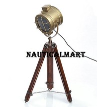  NauticalMart Marine Collectible Searchlight With Brown Tripod Stand 
