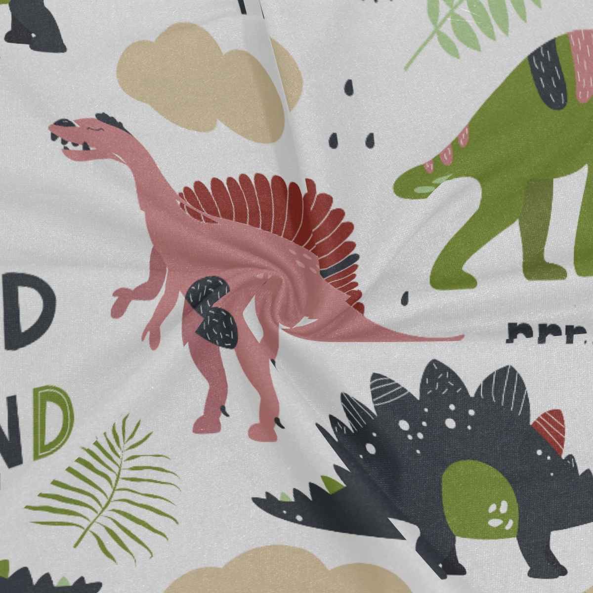 Seamless Pattern Cute Dinosaurs Children Textile Elastic Headbands Head ...