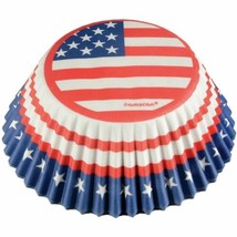 Red White Blue Stars 75 Ct Baking Cups Cupcake Liners - $4.64
