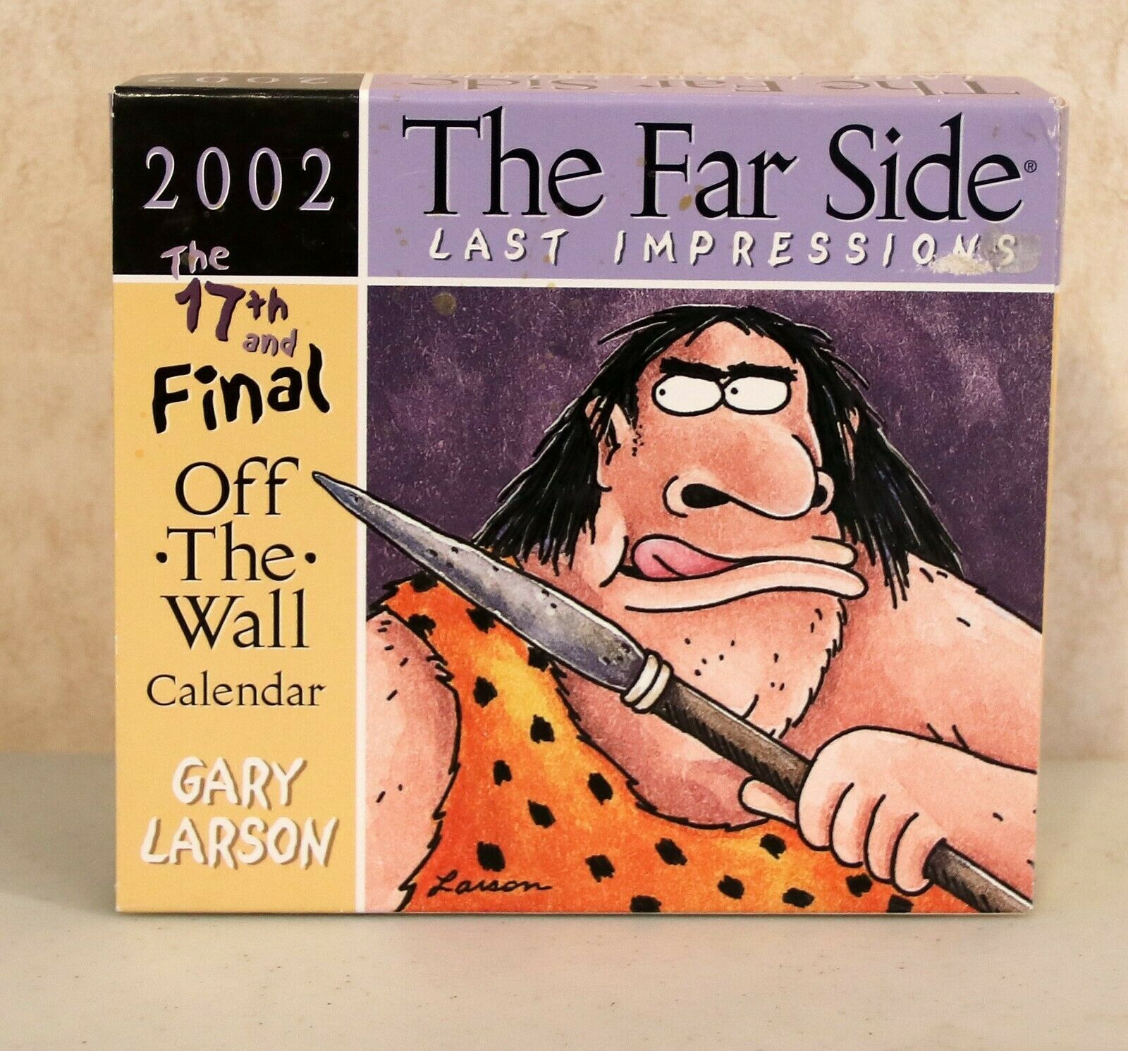 2002 Gary Larson The Far Side Last Impressions Desk Calendar Caveman