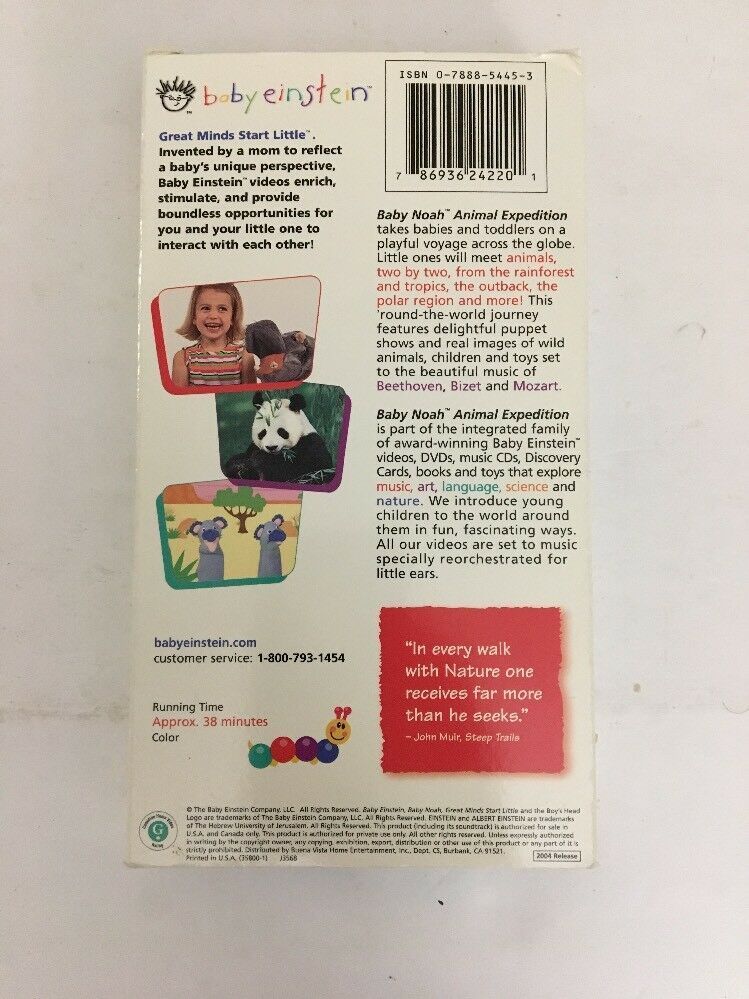 Baby Einstein-Baby Noah[Vhs 2004)TESTED-RARE and 50 similar items