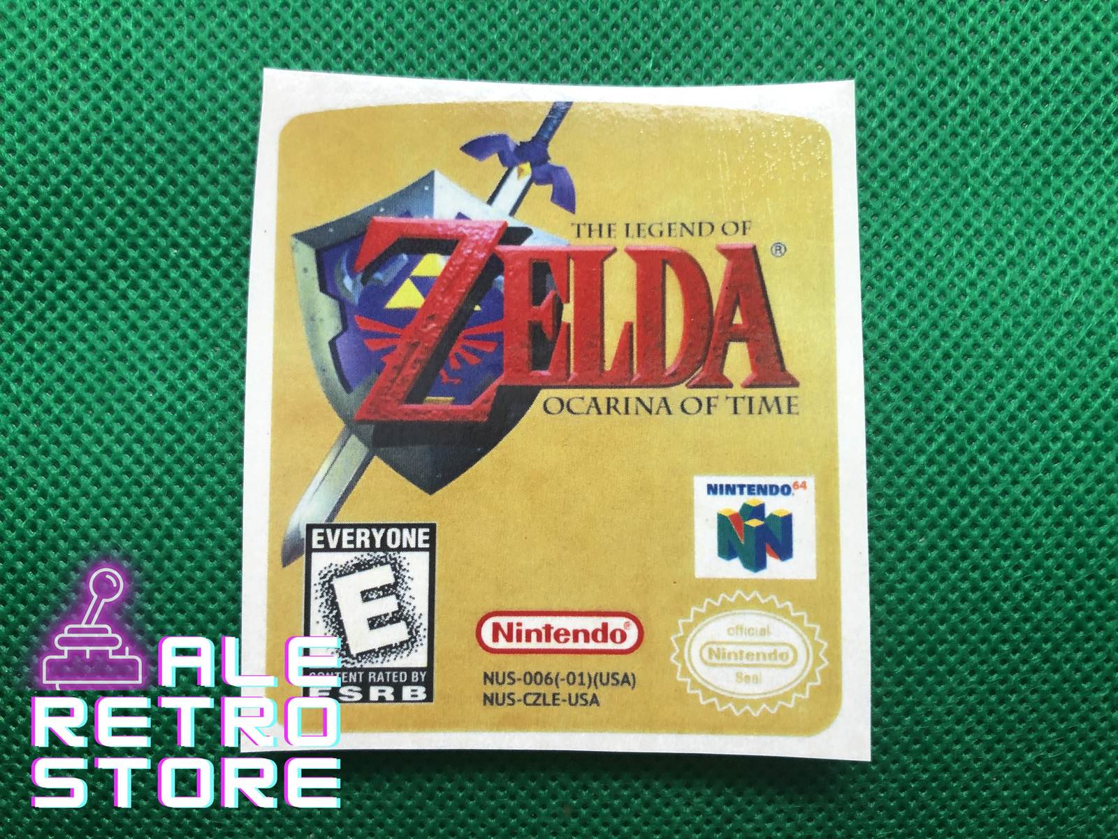 The Legend of Zelda Ocarina of Time Nintendo 64 Replacement Label ...