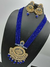 Kundan Indian Necklace Pendant Earrings Haar Women Girls Gift Jewelry 02 - $29.68
