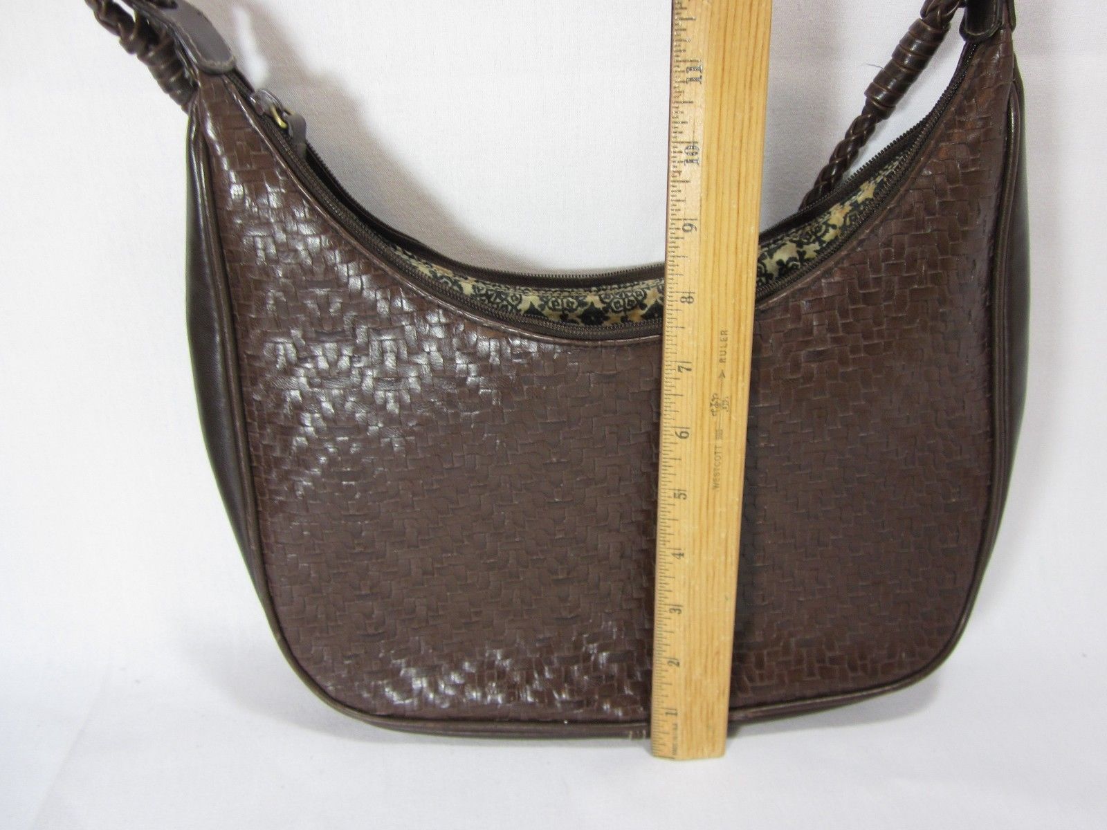 liz claiborne brown leather purse