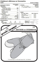 Children's Insulated Mittens Overmitts #206 Sewing Pattern (Pattern Only) gp206 - $6.00
