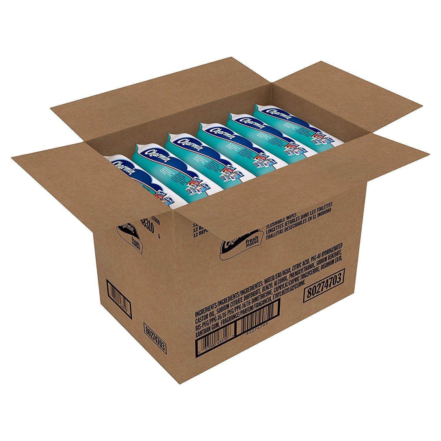 Charmin Freshmates Flushable Wet Wipes Toilet Paper Bathroom 40 Count