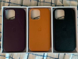 Apple Leather Case With Mag Safe For I Phone 13 Pro Choose One BLACK/BROWN/CHERRY - $30.71