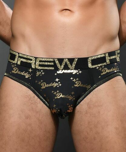 ANDREW CHRISTIAN Daddy Brief Fashion Shimmering Gold Briefs 92264 2