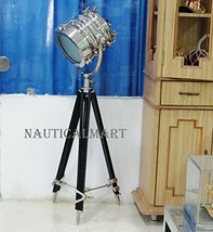 NauticalMart Industrial Vintage Searchlight With Tripod Floor Lamp