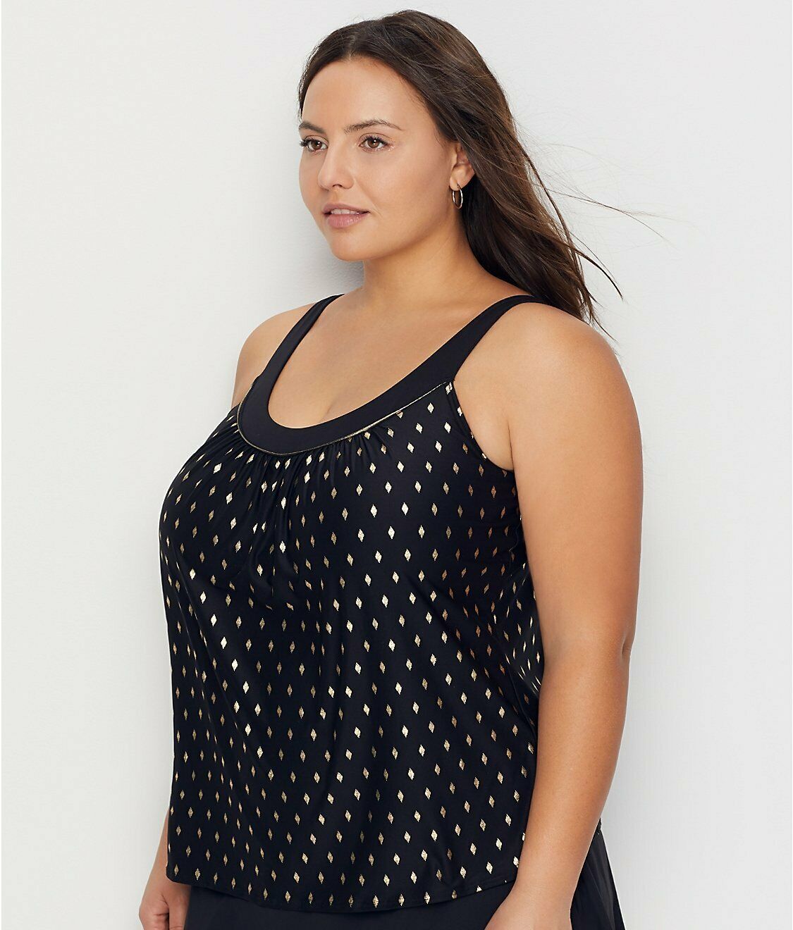 Coco Reef CASTAWAY BLACK Serengeti Plus Size Tankini Top, US UK 44DD/E