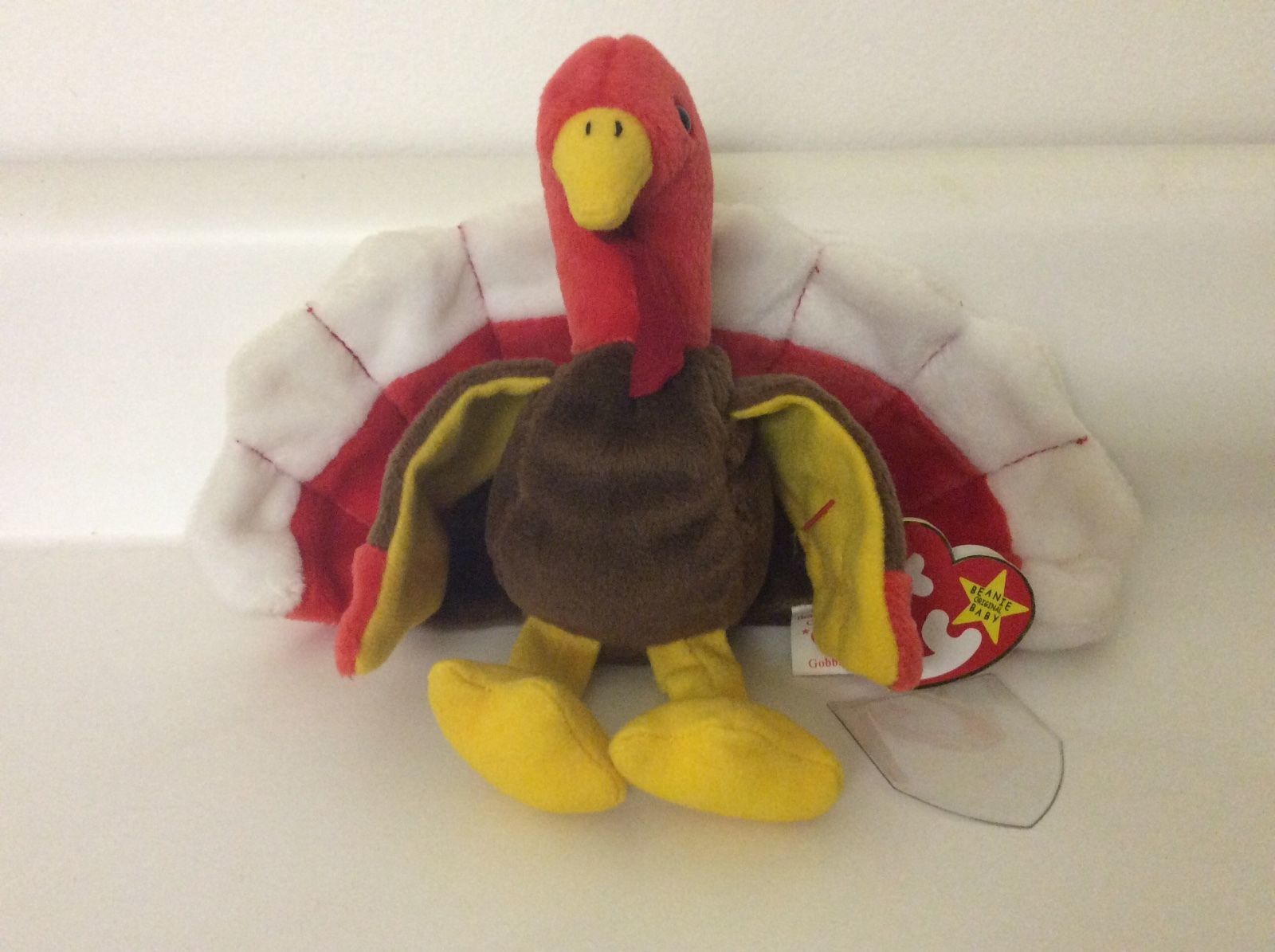 Ty Beanie Babies Baby Gobbles the Turkey Thanksgiving Plush Toy Bird ...