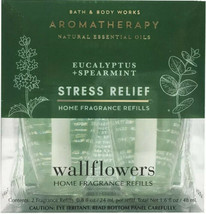 Bath &amp; Body Works &quot;STRESS RELIEF&quot; Wallflowers Home Fragrance Refills 2-Pk  - $14.36