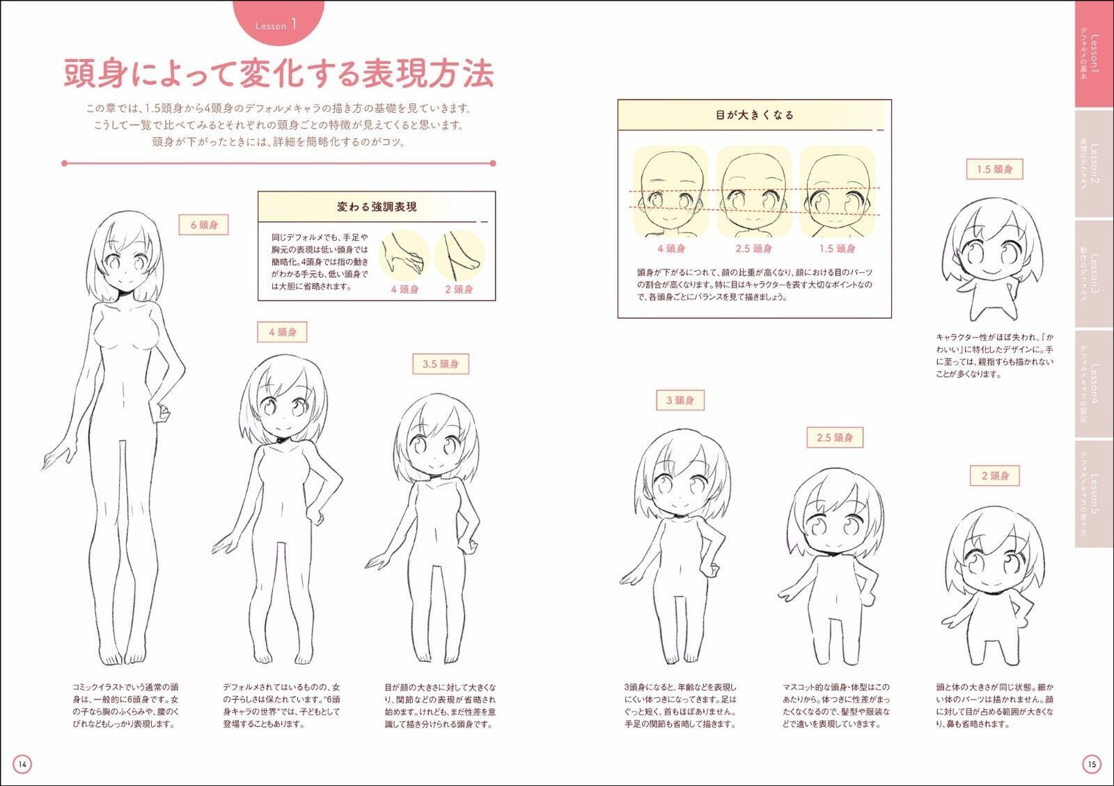 How to Draw Super-Deformed Characters Guide Book Basic Expressions ...