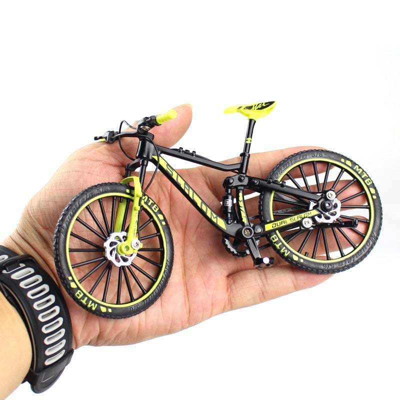 Mini 1:10 Alloy Bicycle Model Diecast Metal Finger Mountain bike Racing Toy Bend