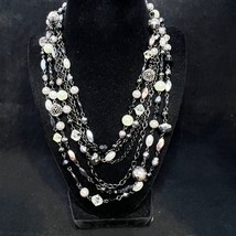 New Outlet By Lia Sophia Vixen 6 Strand Beaded Cable Chain Necklace (3690) - $15.00