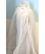 Charades Ghost Costume Adult Medium White Tuille - $28.49
