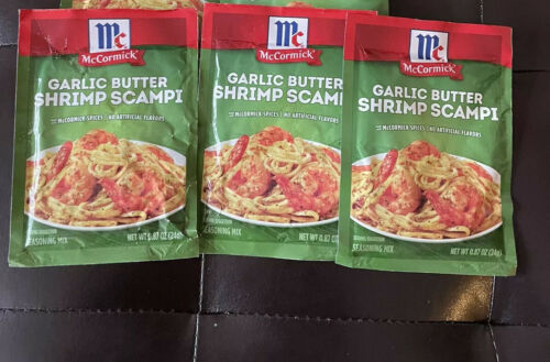 (3) McCormick Garlic Butter Shrimp Scampi Mix 0.87oz Per Packet Best By Nov 2022 - $24.89