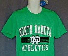 North Dakota Fighting Sioux T-Shirt Hawks Men's Size Medium Large Green Vintage - $16.84