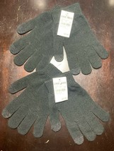 ONE SIZE Black Cotton Gloves, Small Gloves 4 Small Hands, 6&quot; x 5&quot; (2 PAIRS) - $3.99